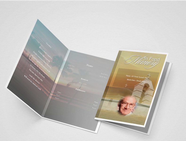 Plushy Funeral Program Template | Funeral Template | Funeral Program