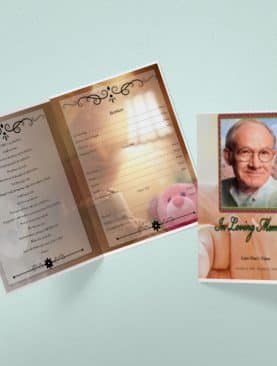 Infant Tabloid Funeral Program Template