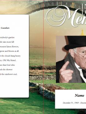 Comforter Funeral Program Template