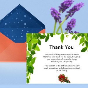 Funeral Thank You Card