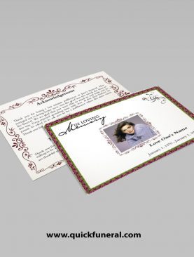 Plain Funeral Announcement Template