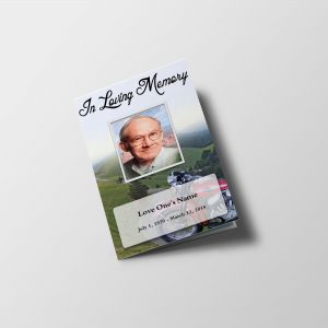 Bike Ride Funeral Program Template