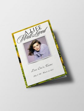 Sunflower Funeral Program Word Template