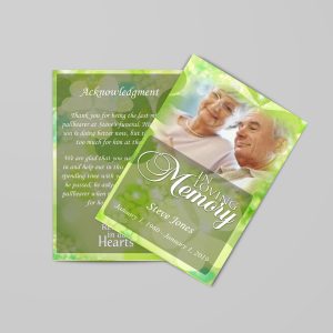 Celtic irish green funeral program template stylish