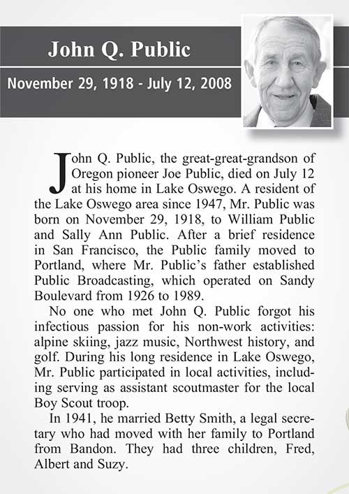 Example Of An Obituary Template For Your Needs