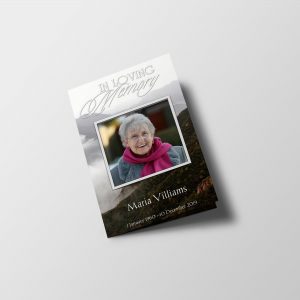 White Natural Funeral Program Template Cover