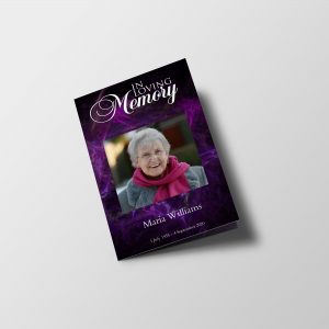 Purple Funeral Program Template