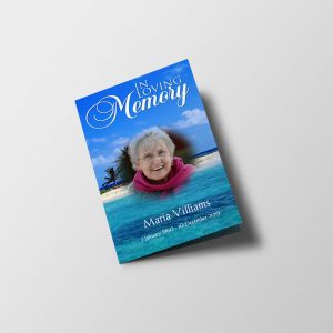 beach funeral program template