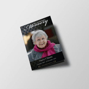 elegant funeral program template