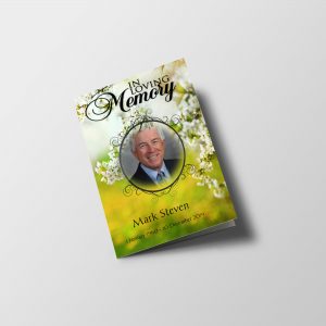 Lily Funeral Program Template Cover