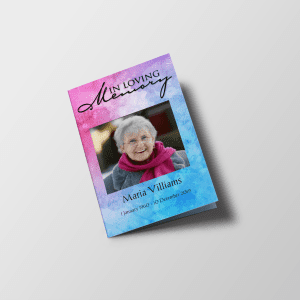 watercolor funeral program template