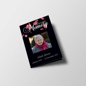 Premium Petals Funeral Program Template