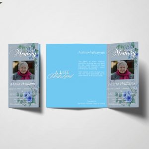 Floral Watercolor Trifold Funeral Program