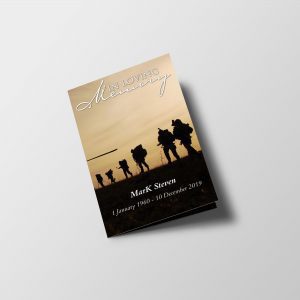 Army Special Funeral Program Template front cover