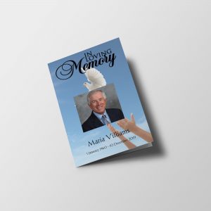 Dove 8 Page Funeral Program Template