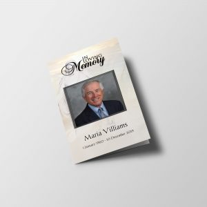 Jesus Hands 8 Page Funeral Program Template