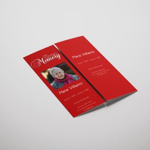 Red Rose Gatefold Funeral Program