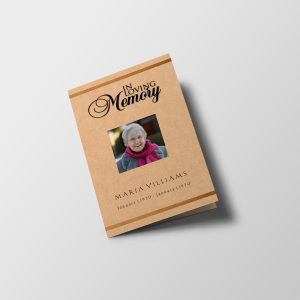 Brown Funeral Program Template