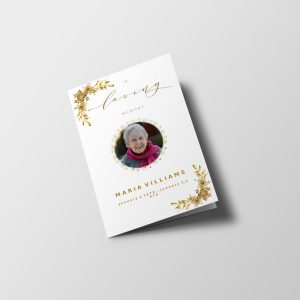 Golden Royalty Funeral Program Template