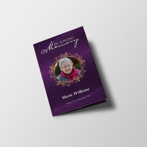 Natural Purple Funeral Program Template