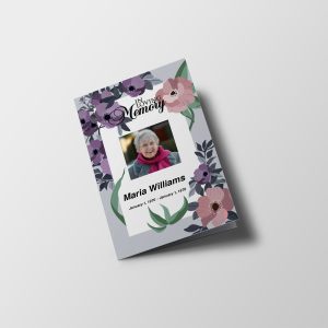 Purple Meadows Funeral Program Template