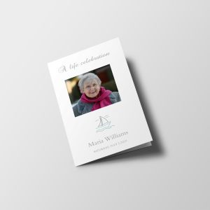 Sailboat Funeral Program Template