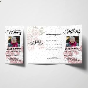 Air Bubbles Trifold Funeral Program Template