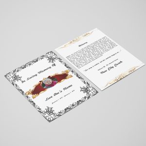 Red Badge Funeral Flyer Template