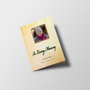 In Memories Tabloid Funeral Program Template