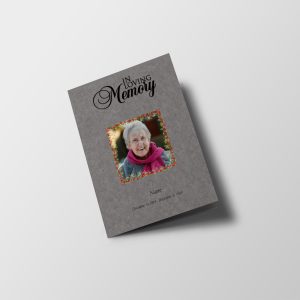 Metallic Tabloid Funeral Program Template