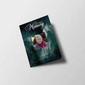 Nebulous Tabloid Funeral Program Template