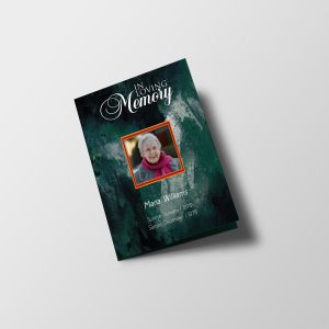 Nebulous Half Page Funeral Program Template