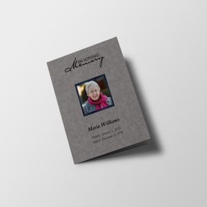 Metallic Half Page Funeral Program Template