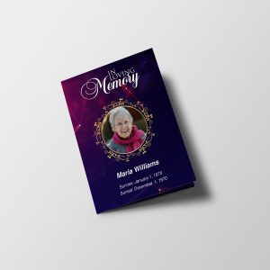 Dimensions Half Page Funeral Program Template