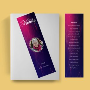 Dimensions Funeral Bookmark Template