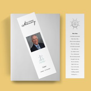 Sailboat Funeral Bookmark Template