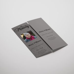 Metallic Gate Fold Funeral Program Template