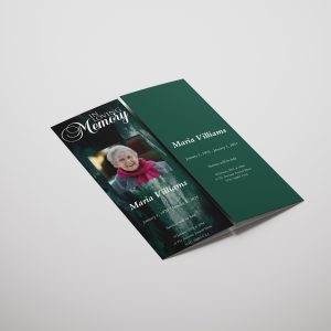 Nebulous Gate Fold Funeral Program Template