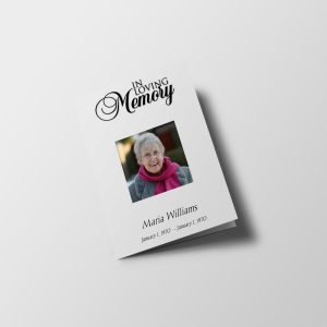 Leaf Pro Half Page Funeral Program Template