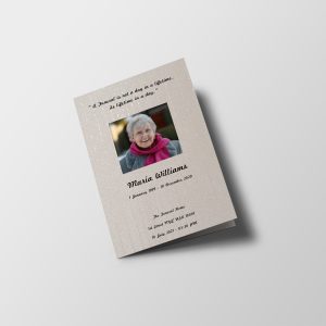 Vinyl Funeral Program Template