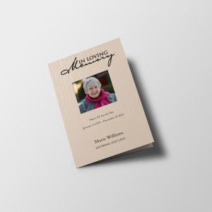 Platinum Funeral Program Template