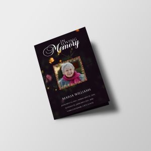 Flower Field Funeral Program Template