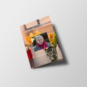 Daffodil Funeral Program Template