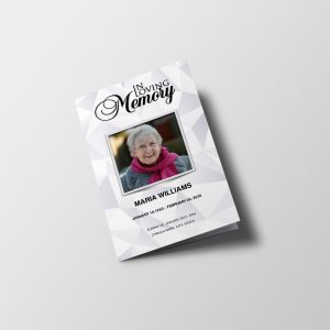 White Diamond Funeral Program Template