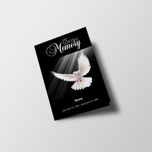 Peaceful Dove Tabloid Funeral Program Template