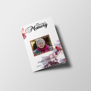 Missing Floral Funeral Program Template