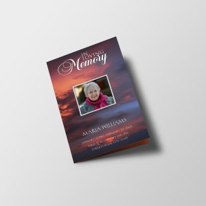 Clouds Funeral Program Template