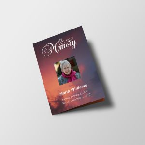 Clouds Half Page Funeral Program Template