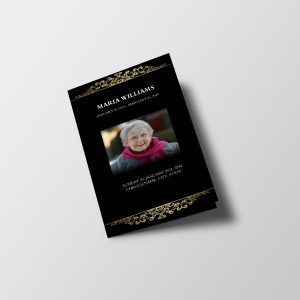 Elegant Royalty Funeral Program Template