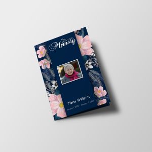 Symmetrical Pink Funeral Program Template